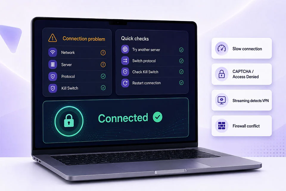 Proton VPN connection troubleshooting and common VPN problems