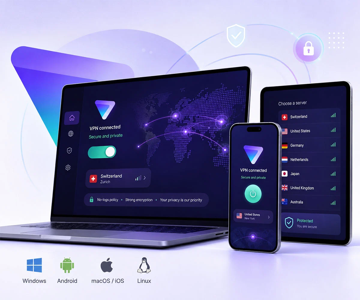 Proton VPN apps for desktop and mobile devices